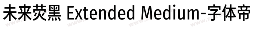 未来荧黑 Extended Medium字体转换